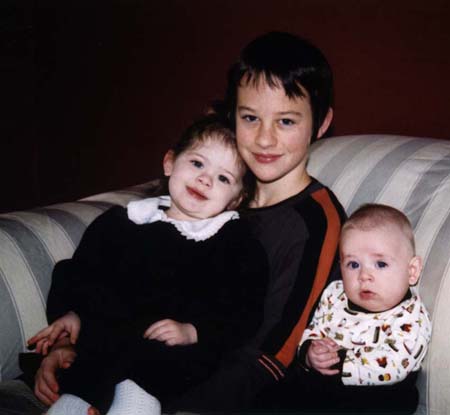 3 kids on Christmas 2003